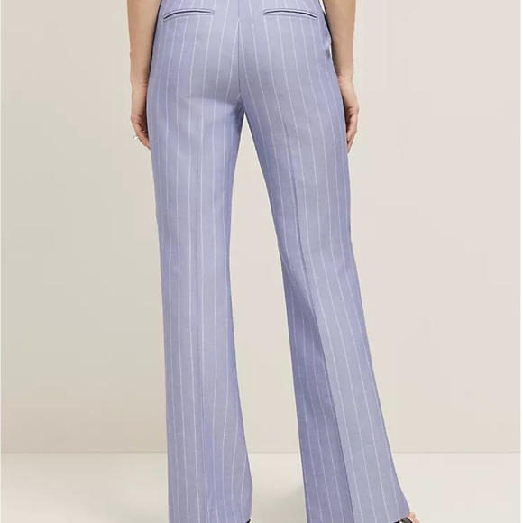 Ann Taylor Light Blue Pinstripe Pantsuit - Picture 2 of 6